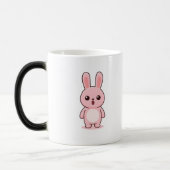 Surprised Bunny Minimal Kawaii Style モーフィングマグカップ (左)