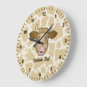Surprised Cow Large Clock ラージ壁時計 (傾斜)