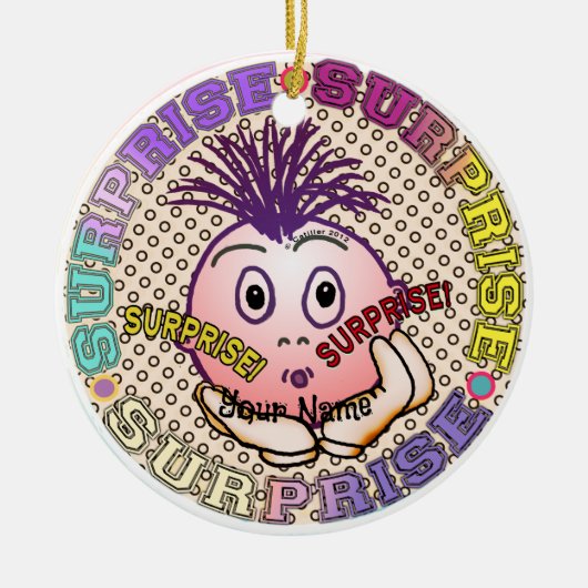 Surprised Face  セラミックオーナメント (正面)