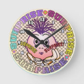 Surprised Face ラウンド壁時計 (正面)