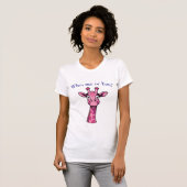 Surprised Pink Giraffe Tシャツ (正面フル)