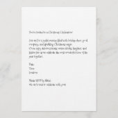 Surprised Retro Christmas Pin-Up 招待状 (裏面)