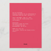 Surprised Retro Glamour Lady 招待状 (裏面)