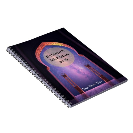 Surreal 3D Islamic Arch Night ノートブック (右側)