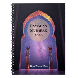 Surreal 3D Islamic Arch Night ノートブック