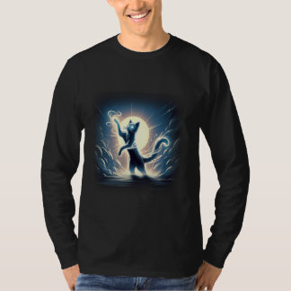 Surreal Angelic Moon Cat Anime Cartoon theme Kitty Tシャツ