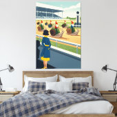 Surreal anthropomorphic animal キャンバスプリント (インサイチュ (寝室))