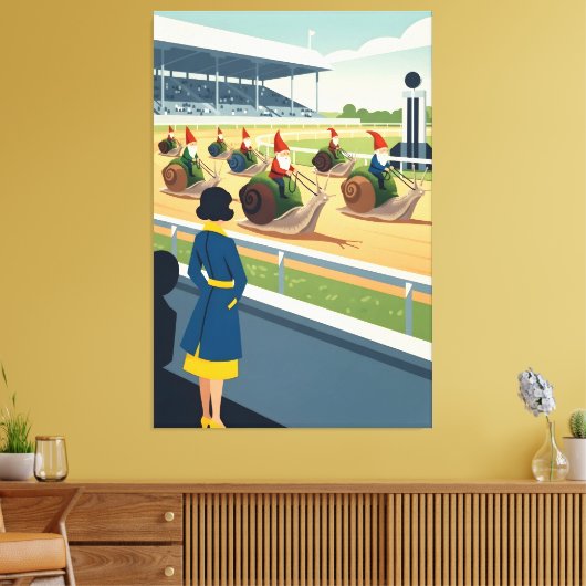 Surreal anthropomorphic animal キャンバスプリント (インサイチュ (リビング))