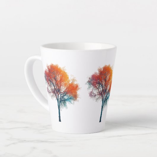 Surreal Autumn Fall Winter Tree Small Latte Mug -  カフェラテマグ (左アングル)