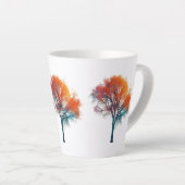 Surreal Autumn Fall Winter Tree Small Latte Mug - カフェラテマグ (右アングル)