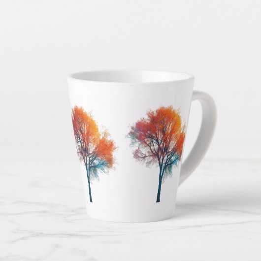 Surreal Autumn Fall Winter Tree Small Latte Mug -  カフェラテマグ (右アングル)