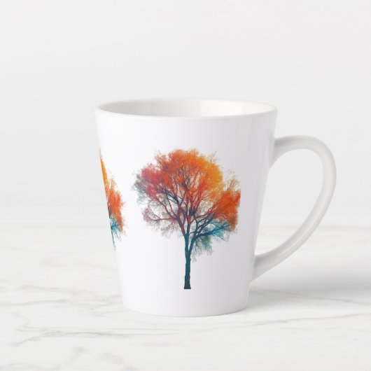 Surreal Autumn Fall Winter Tree Small Latte Mug - カフェラテマグ (右)