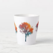 Surreal Autumn Fall Winter Tree Small Latte Mug - カフェラテマグ (正面)