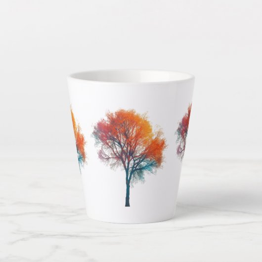 Surreal Autumn Fall Winter Tree Small Latte Mug -  カフェラテマグ (正面)