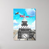 Surreal Big Ben, London / British Art キャンバスプリント (正面)