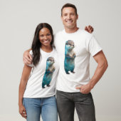 Surreal Blue Splash Otter Standing Men Tシャツ (ユニセックス)