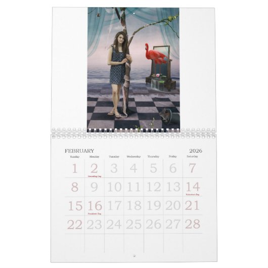 Surreal Calendar カレンダー (2月 2026)