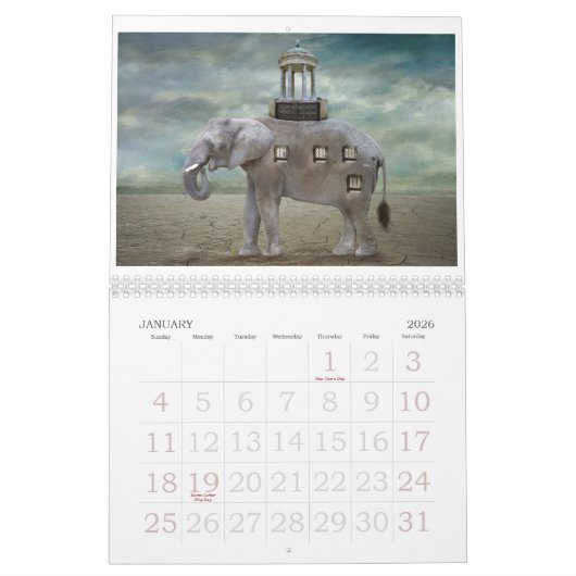 Surreal Calendar カレンダー (1月 2026)
