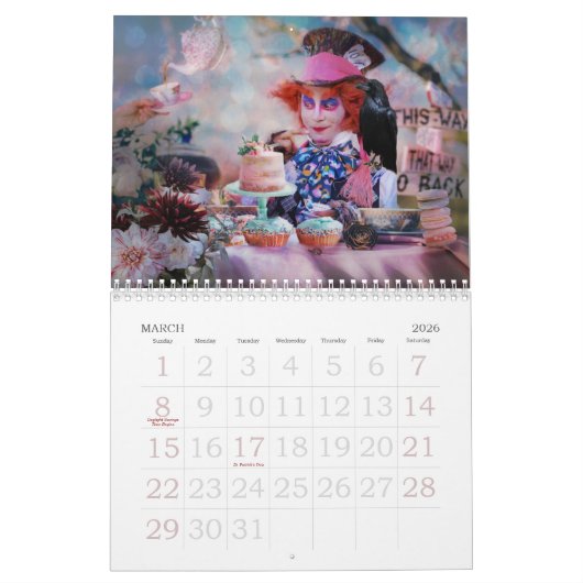 Surreal Calendar カレンダー (3月 2026)