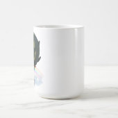 Surreal Cat Hot Air Balloon with Cactus & Rainbow コーヒーマグカップ (中央)