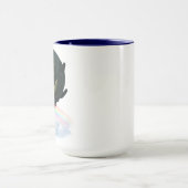 Surreal Cat Hot Air Balloon with Cactus & Rainbow マグカップ (中央)