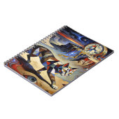 Surreal Cat Melting Clocks Dali Picasso Inspired ノートブック (左側)