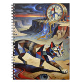 Surreal Cat Melting Clocks Dali Picasso Inspired ノートブック (正面)