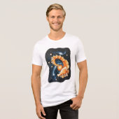 Surreal Celestial Seashell n Cosmic Nebula T-Shirt トライブレンドＴシャツ (正面全面)