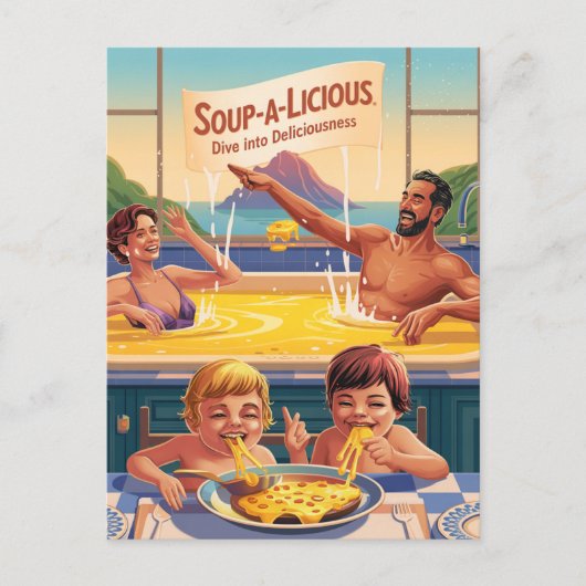 Surreal Cheesy Pool ポストカード (正面)