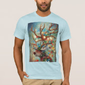 Surreal Christmas Reindeer With Ornaments & Lights Tシャツ (正面)