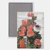 Surreal Collage Wall Art Abstract Modern Decor マグネット (正面/裏面)