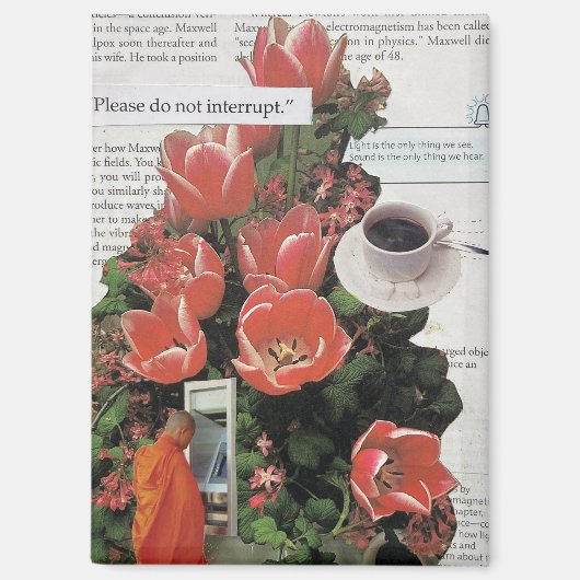 Surreal Collage Wall Art Abstract Modern Decor マグネット (正面)