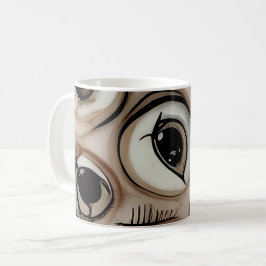 Surreal Creepy Eyes Horror Weirdcore Melting Flesh コーヒーマグカップ
