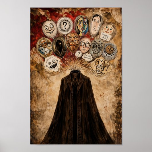 Surreal Dark Art Poster  I'm Slowly Forgetting You ポスター (正面)