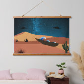 Surreal Desert Night Art Poster |  吊り下げ型タペストリー (寝室)