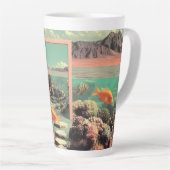 Surreal Desert Ocean with Door カフェラテマグ (右アングル)