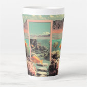 Surreal Desert Ocean with Door カフェラテマグ (正面)