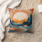 Surreal Desert Sunset Abstract クッション (ブランケット)