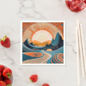 Surreal Desert Sunset Abstract スタンダードカクテルナプキン (インサイチュ)