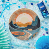 Surreal Desert Sunset Abstract ペーパープレート (パーティー)