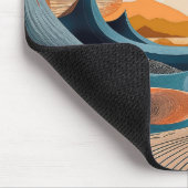 Surreal Desert Sunset Abstract マウスパッド (コーナー)