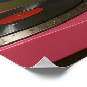 Surreal DJ Girl Psychedelic Futuristic Art Design ポスター (角)