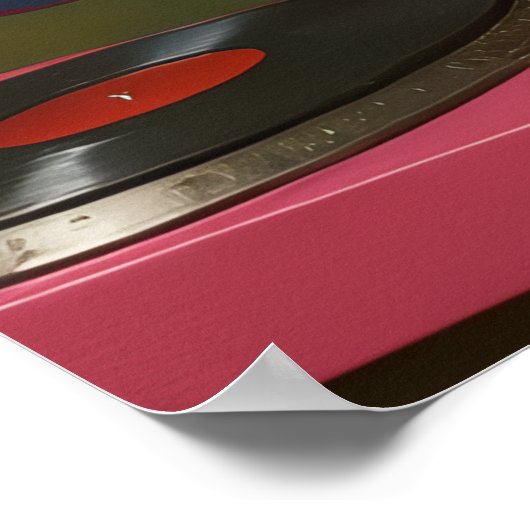 Surreal DJ Girl  Psychedelic Futuristic Art Design ポスター (角)