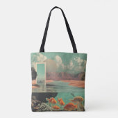 Surreal Doorway in Desert with Underwater トートバッグ (裏面)