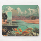 Surreal Doorway in Desert with Underwater マウスパッド (正面)