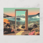 Surreal Doorway Opening to Ocean with Coral Reef ポストカード (正面)