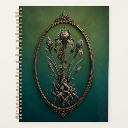 Surreal Dragon Iris Hardcover Notebook プランナー手帳 (正面)