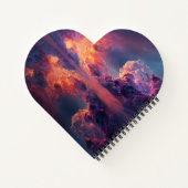 Surreal Dramatic Clouds With Fiery Sunset ノートブック (裏面)