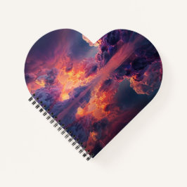 Surreal Dramatic Clouds With Fiery Sunset ノートブック