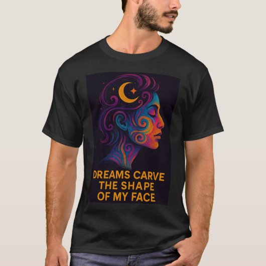 Surreal Dream Portrait Neon Art Tシャツ (正面)